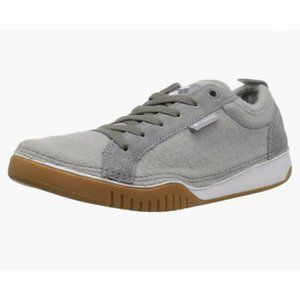 Women's Columbia Bridgeport Grey Wool Lace low cut Sneakers Sz 7